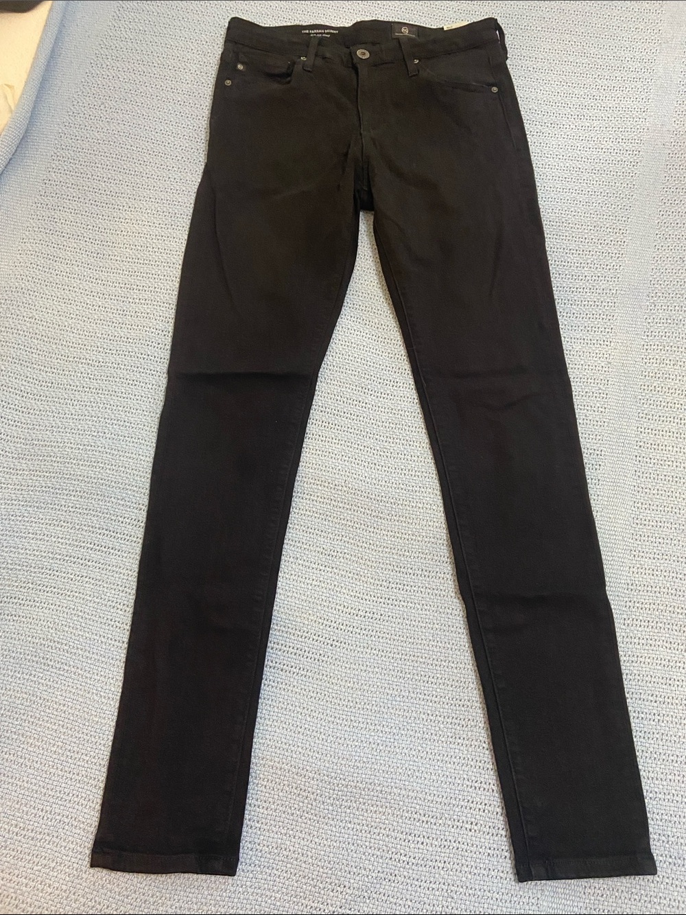 AG Adriano Goldschmied Black Farrah Skinny Jeans